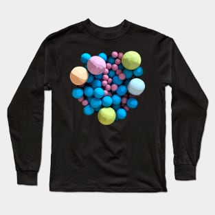 Colorful multiverses on black Long Sleeve T-Shirt